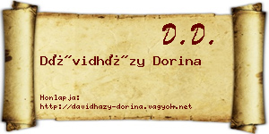 Dávidházy Dorina névjegykártya
