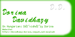 dorina davidhazy business card